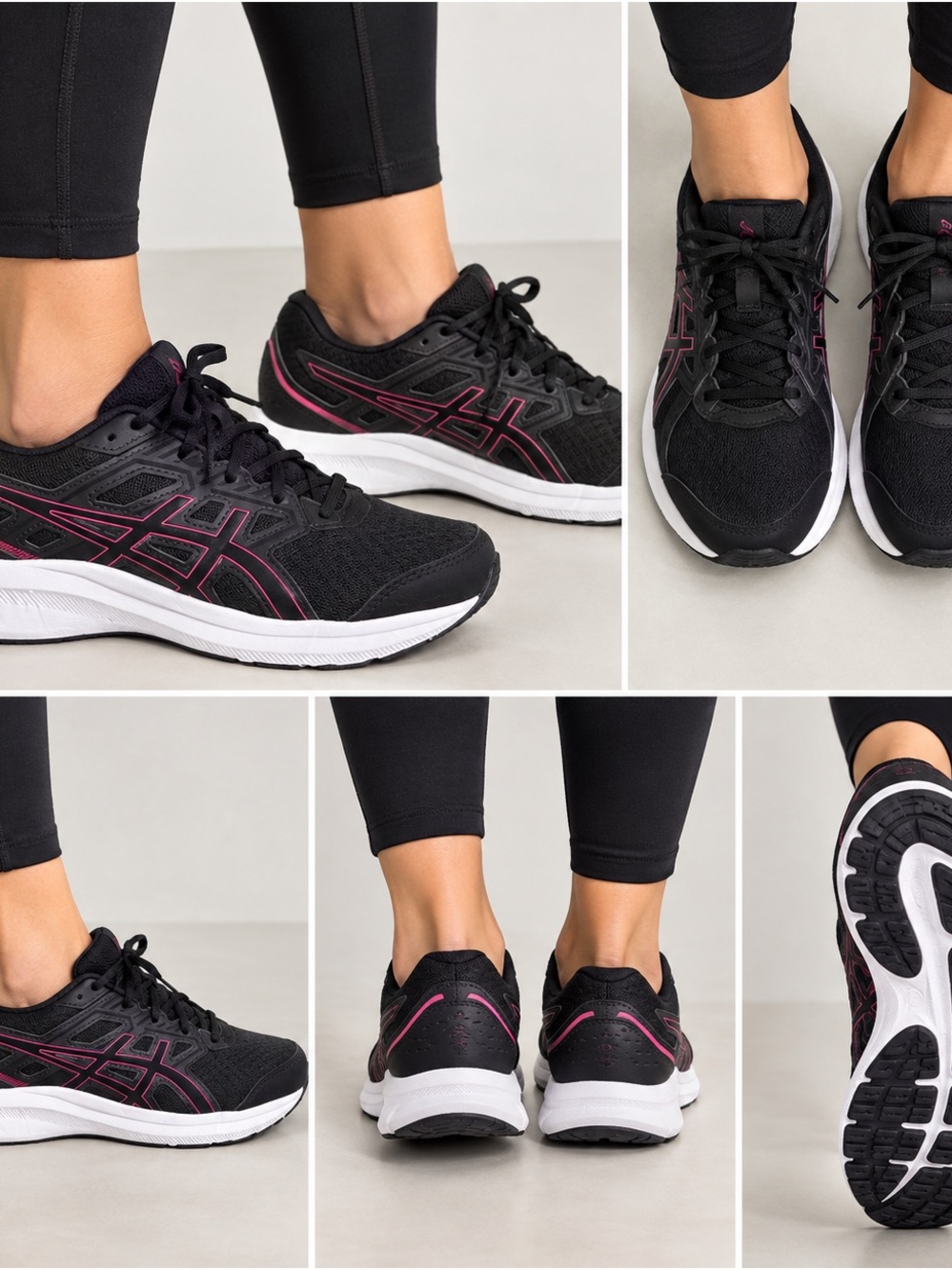 ASICS Jolt 3 Wide Running Shoes Black Pink Women’s Size 7W 1012A909
